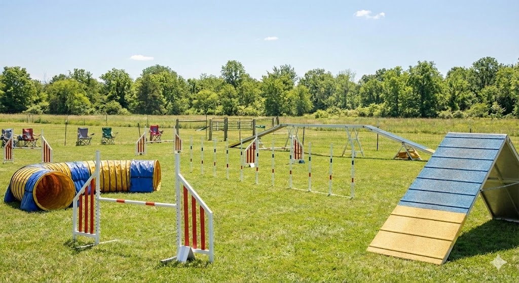 Dog on Agility Field